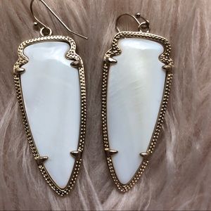 Kendra Scott White Drop Earrings